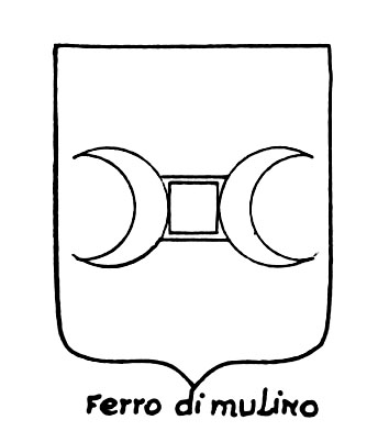 Image of the heraldic term: Ferro di mulino
